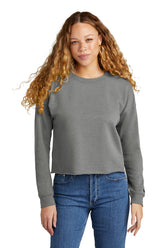 New Era® Women's Tri-Blend Fleece Crop Crew - Shadow Grey Heather - XS